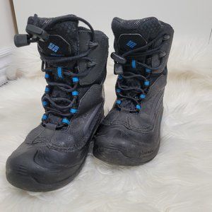 Columbia Kids' Black and Blue Winter Boots Size 1